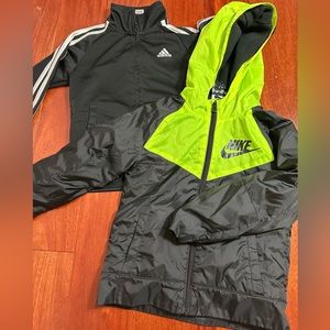 Kids Nike jacket fleece Adidas track jacket neon 5 6
